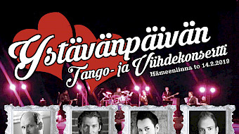 Ystävänpäivän suuri tango- ja viihdekonsertti Hämeenlinnassa 14. helmikuuta