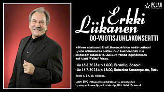 Kesällä kaksi Erkki Liikasen 80-vuotisjuhlakonserttia!